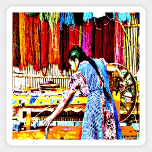 Oaxaca textile pixel professionals ecopop live color photograph Magnet